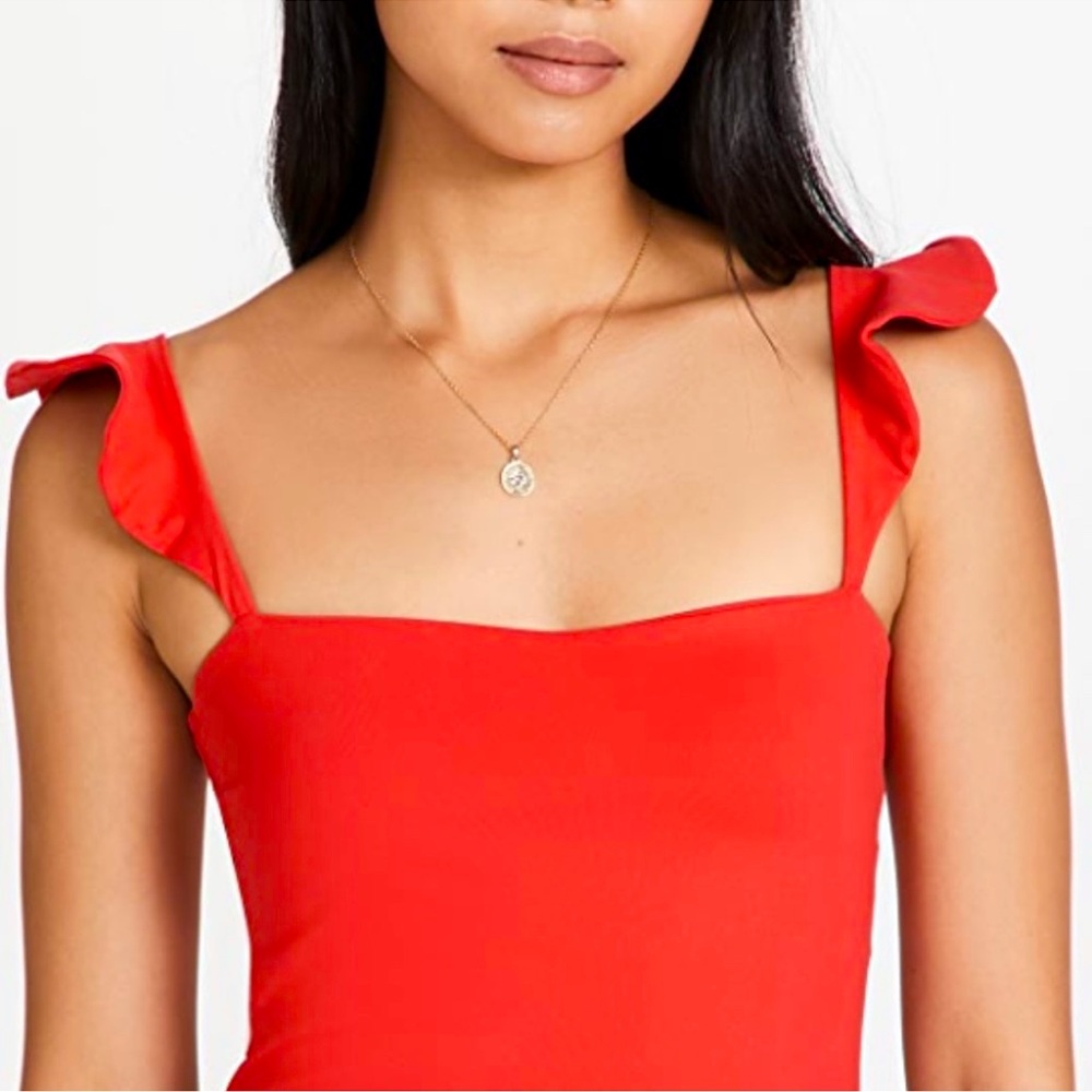 Susana Monaco | Red Ruffle Sleeve Tank _ Size M